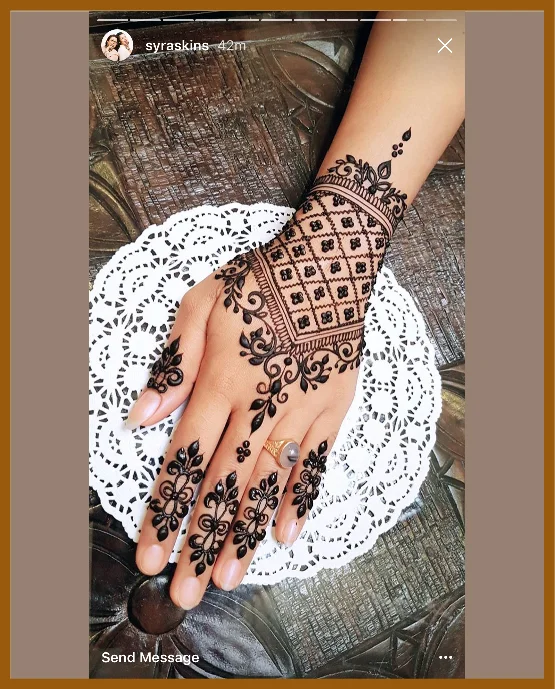 Symmetrical Stylish Back Hand Design For Occasions Stylish Back Hand Mehndi Design